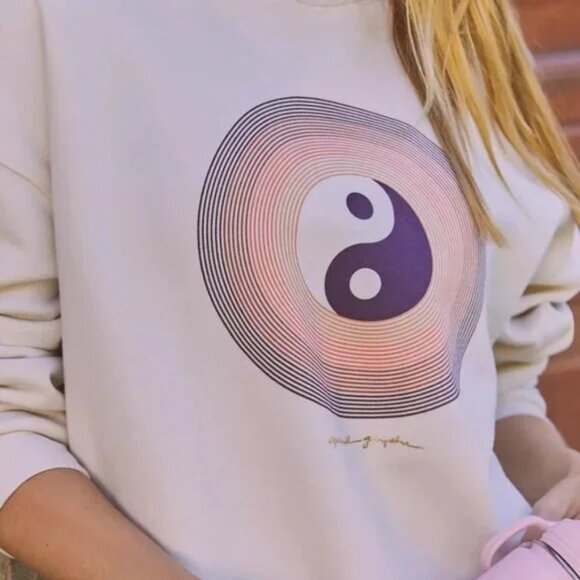 NWOT- Spiritual Gangster Yin Yang Relaxed Crewneck Sweatshirt, Size Large - Picture 3 of 4